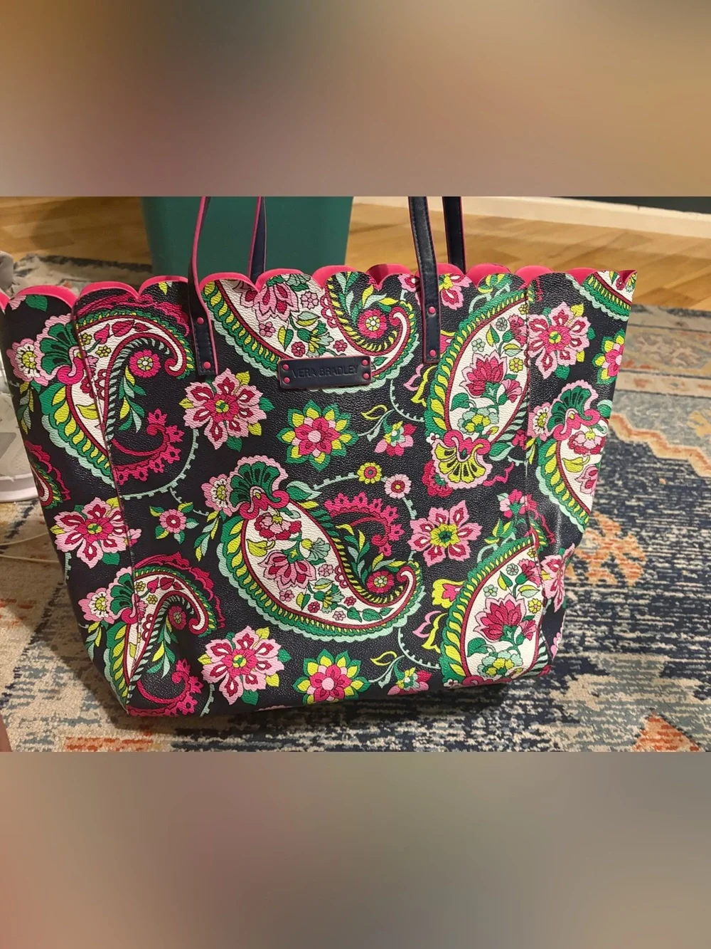 Vegan Leather Vera Bradley Tote - Picture 1 of 3